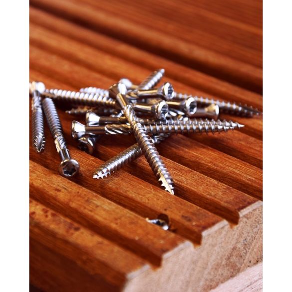 Kit fixation terrasse bois dur DECK-D 5x60 mm HAPAX - 650 vis inox A2