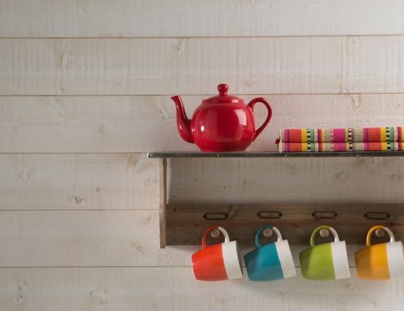 Lambris sapin brut blanchi 2350x135x12 mm SILVERWOOD