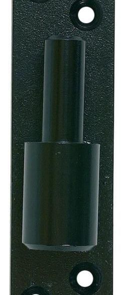 Gond de volet sur platine Ø 14 mm noir en acier