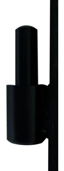 Gond de volet sur platine Ø 14 mm noir en acier