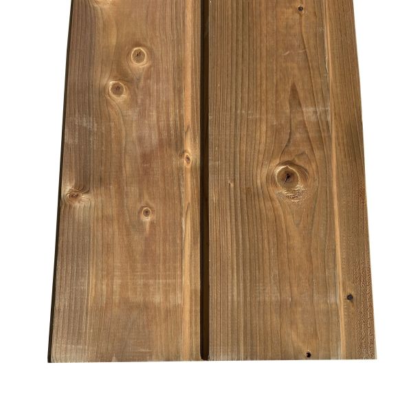 Bardage sapin réversible 3000x145x22 mm traité Classe 3 MARRON