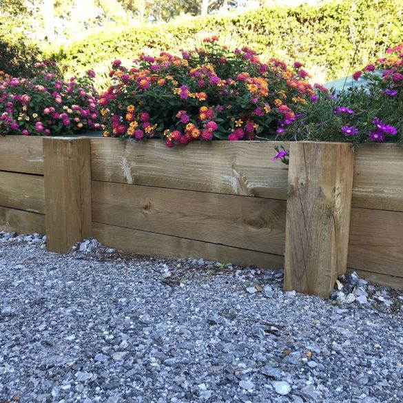 Planche pour mur de soutènement bois Ép. 27 mm - 240x20 cm - en pin classe 4