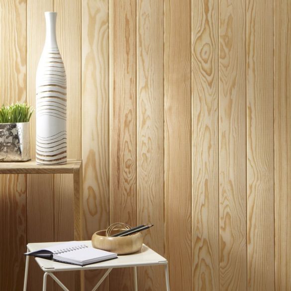 Lambris Prestige Sans Nœud profil grain d'orge 100x10 mm L. 2,00 m en pin
