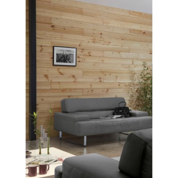 Lambris Sélection Petit Noeud profil grain d'orge 70x10 mm L. 2,00 m en pin