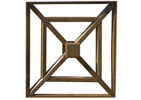 Croix de Saint André 80x80 cm en pin traité Classe 4