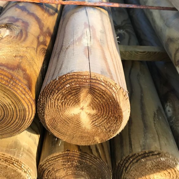 Rondin bois autoclave Ø10 x 200 cm fraisé