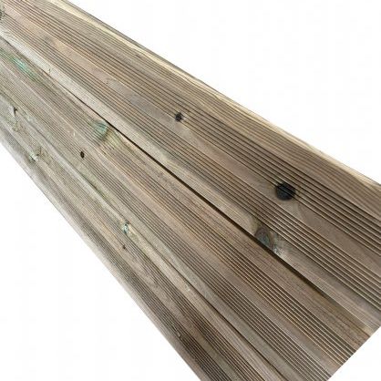 Lame terrasse TRADITION en pin maritime strié Cl4 2400x145x22 mm