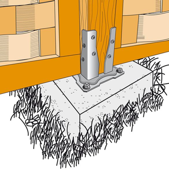 Pied de poteau carré - AG527P - Simpson Strong-Tie