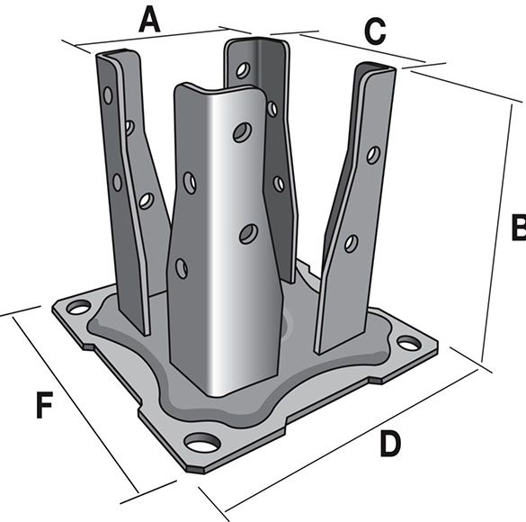 Pied de poteau carré - AG527P - Simpson Strong-Tie
