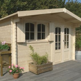 abri S8969 TIGNES – Espace de rangement en bois massif FSC avec madriers 40 mm"