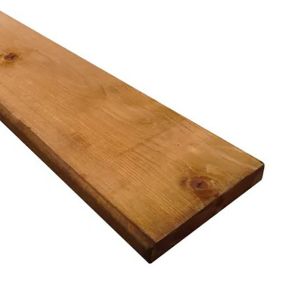 Lame pour clôture bois persienne en épicéa traité classe 3 marron 1940x118x21 mm