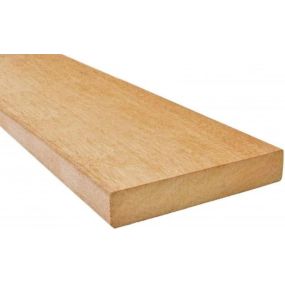 Lame de terrasse bois exotique Garapa lisse 145x21 mm 5,50 m