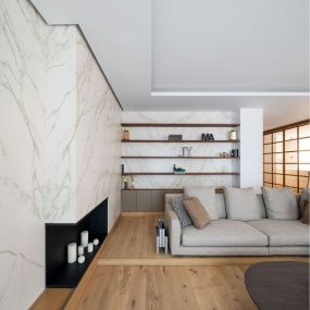 Parquet en chêne naturel pour salon moderne