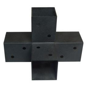 Connecteur 4D en acier galvanisé anticorrosion pour ossature bois