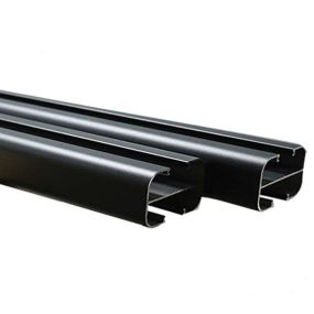 Poteau aluminium H27 gris 2,30 m 60 x 75 mm pour clôture et aménagement extérieur