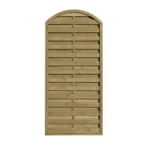 Écran bois bombé à lames alternées 90x180/160 cm en pin traité Classe 4 - DEBARGE