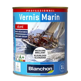 Vernis marin haute résistance Incolore brillant 1L - BLANCHON