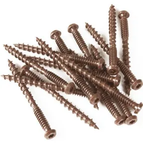 Vis inox COBRA brun 5x63 mm pour lame terrasse composite - Blister de 100 pcs 