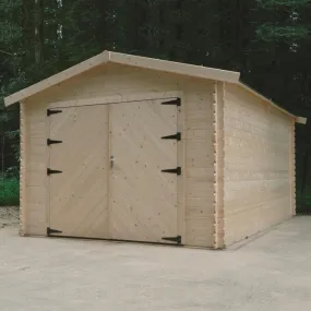 Garage bois 28 mm Traditional 18,19 m² - 358x508 cm