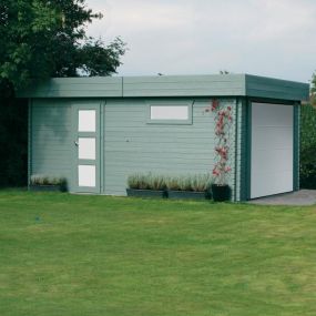 Garage 40 mm Modern 19,26 m² porte motorisée 358x538 cm