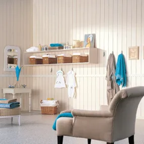 Lambris sapin raboté 2350x135x15 mm blanc cristal SILVERWOOD