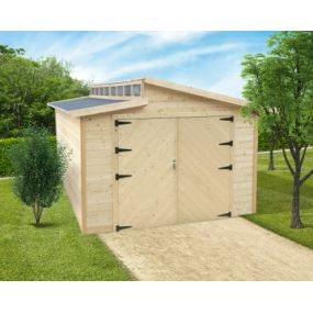 Garage bois 28 mm Torino 20,88 m² 570x360 cm