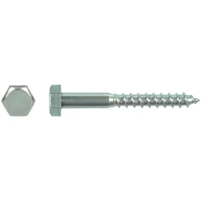 Vis bois Tirefond tête hexagonale 10x140 mm DIN 571 acier zingué - Boîte de 25