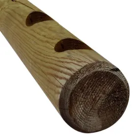 Rondin bois 2 perçages borgne 14x150 cm pour clôture ranch