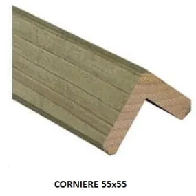 Corniere d'angle sapin Cl3 3000x55x55 mm pour bardage