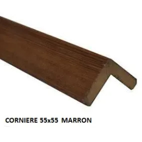 Cornière sapin Cl3 marron 3000x55x55 mm pour bardage