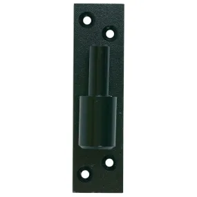 Gond de volet sur platine Ø 14mm noir en acier