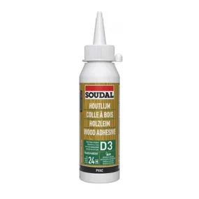 Colle à bois D3 résistant à l'eau 250g - 103968 - SOUDAL