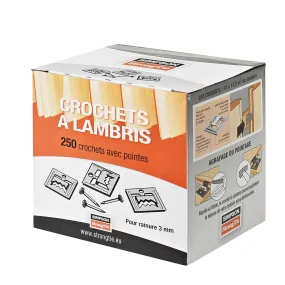 Clip pour lambris bois rainure 5mm - acier galvanisé - boîte de 250 pcs