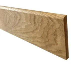 Plinthe en chêne massif bord arrondi 100x10 mm L. 2,40 m