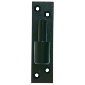 Gond de volet sur platine Ø 14 mm noir en acier