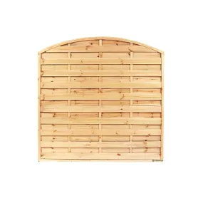 Écran bois bombé à lames alternées 180x180 cm en pin traité Classe 4 - DEBARGE