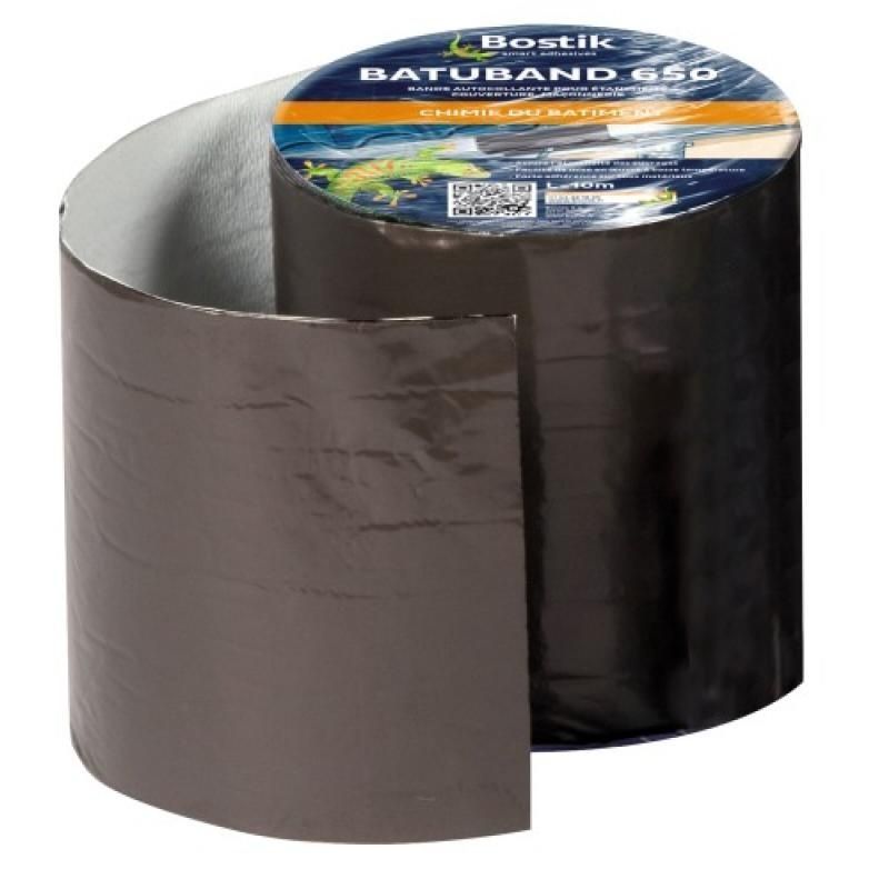 Bande étanchéité 15 cm x 10ml autocollante à froid Batuband 650 Gris