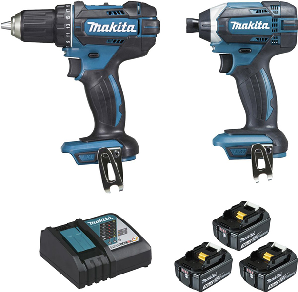 Ensemble de 2 machines Makita CLX224SMJ - Perceuse Visseuse - Visseuse à  chocs - 2 batteries 4,0Ah - 1 chargeur - Espace Bricolage